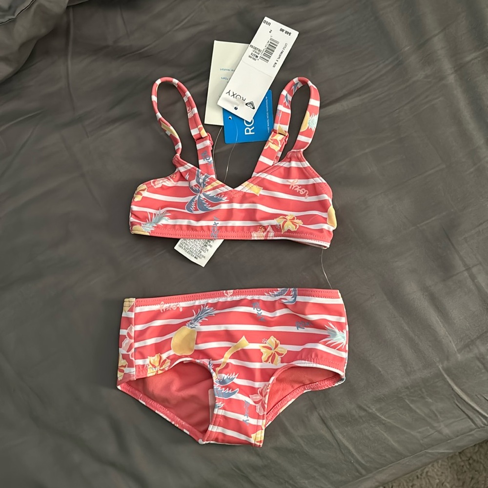 Brand new with tags Roxy toddler swimsuit. Size 2